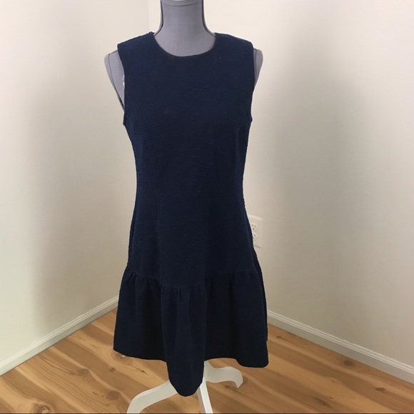 Shift Dress Drop Waist by Ganni Blue Medium - Picture 2 of 5